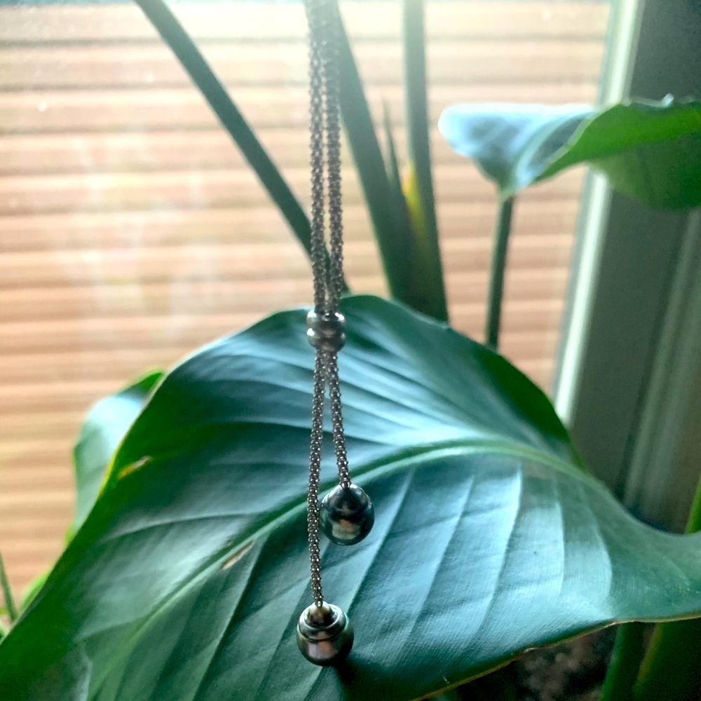 New! Sterling Silver Pearl Drop Necklace